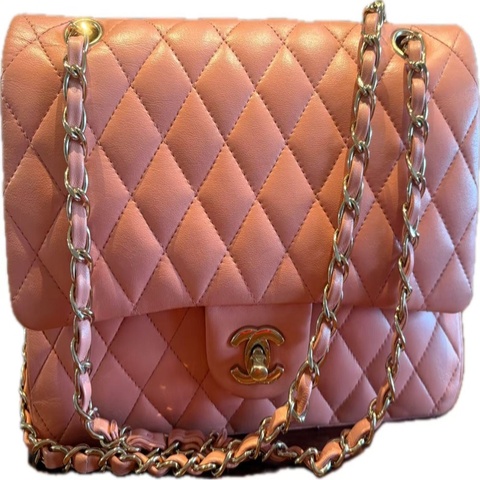 chanel CF 中號 粉桔色  25.5cm*15.5cm *6.5cm