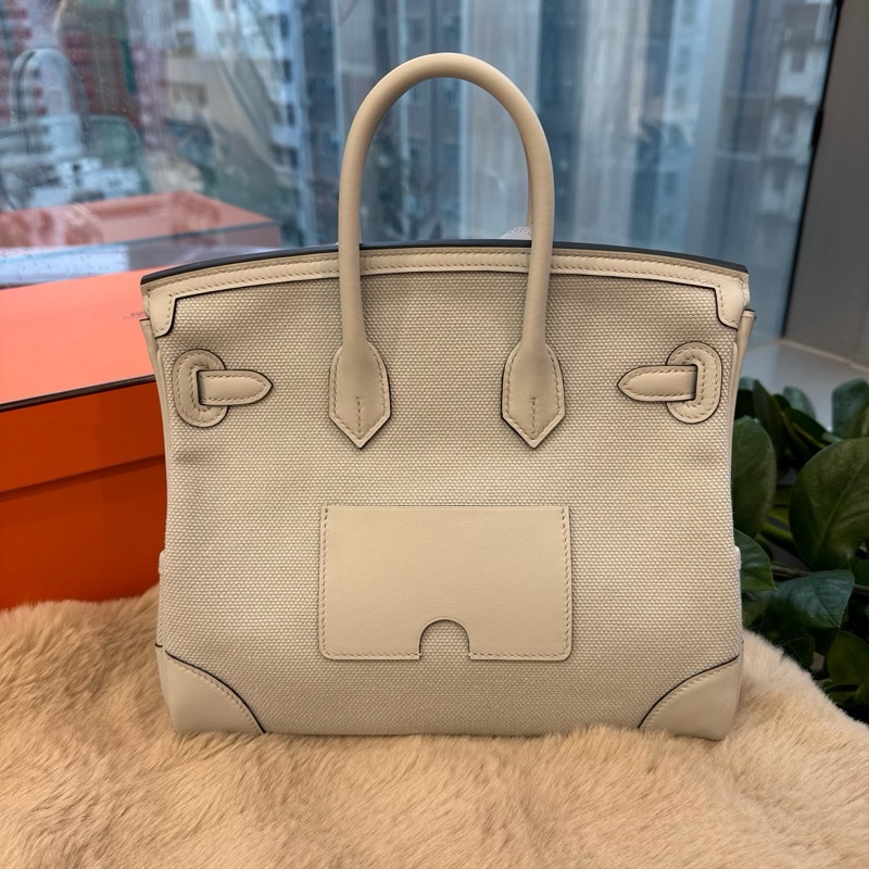 HERMES cargo25 n4鉑金灰銀扣 stamp K-1