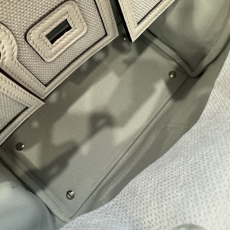 HERMES cargo25 n4鉑金灰銀扣 stamp K-3