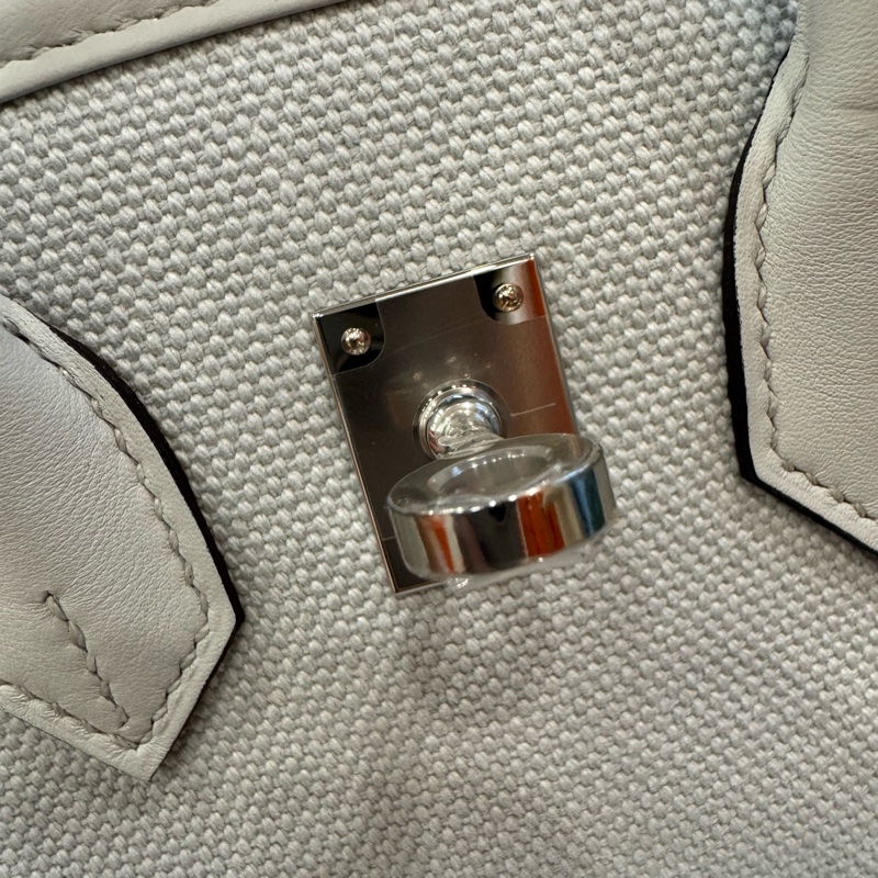 HERMES cargo25 n4鉑金灰銀扣 stamp K-4