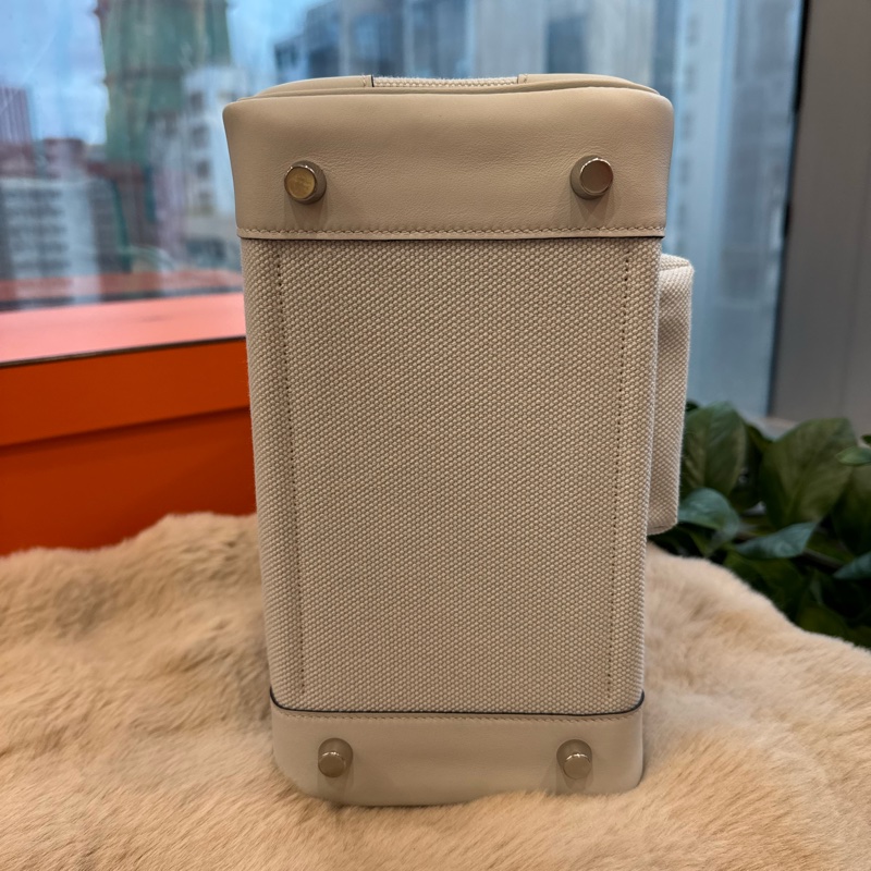 HERMES cargo25 n4鉑金灰銀扣 stamp K-8