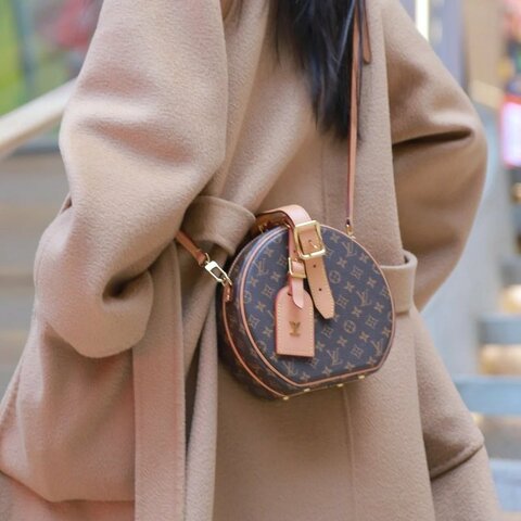 LV Petite Boite Chapeau 老花硬圓餅包 17.5*16.5*7.5 98新配件塵袋