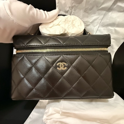 💖Chanel LP 飯盒包💖 黑色金釦 全新全配