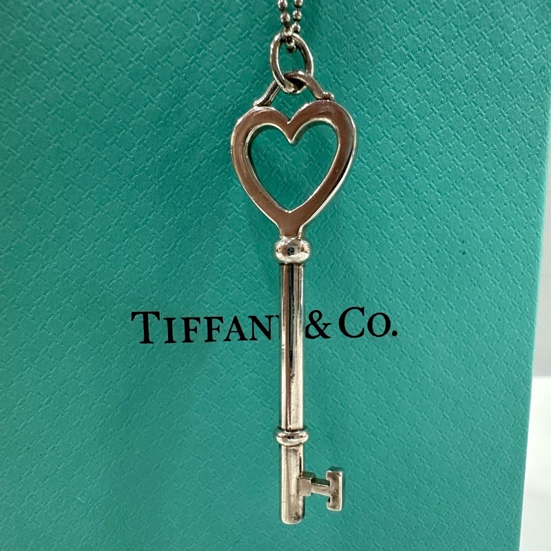 Tiffany & co 愛心鑰匙項鍊 925銀-1