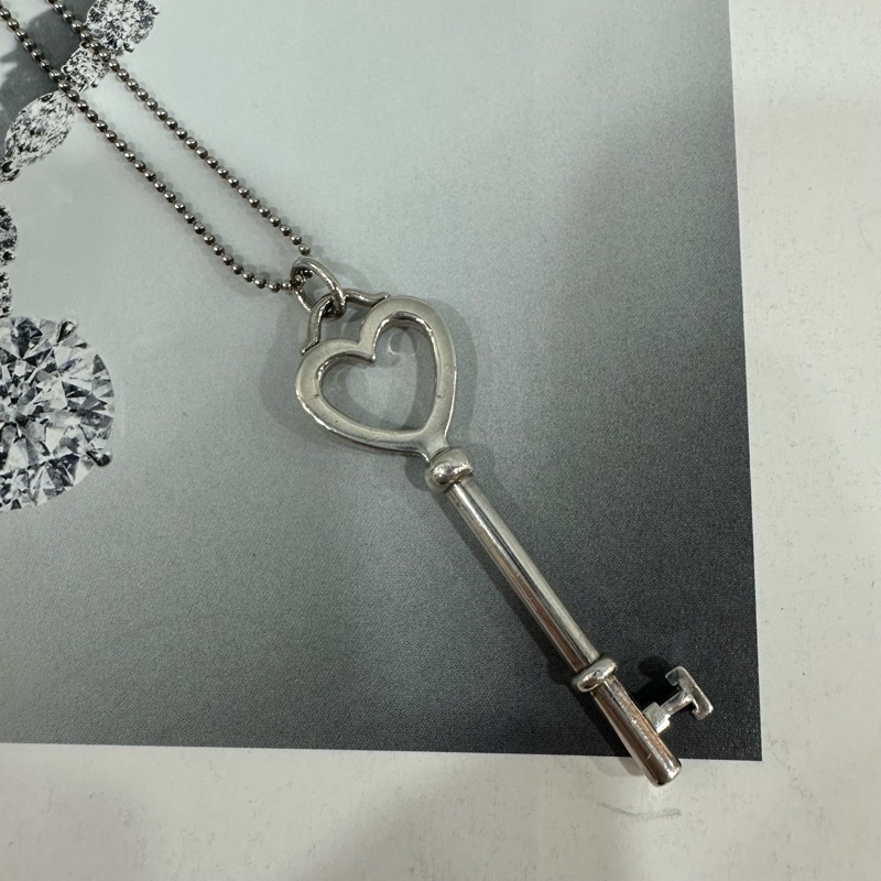 Tiffany & co 愛心鑰匙項鍊 925銀-2