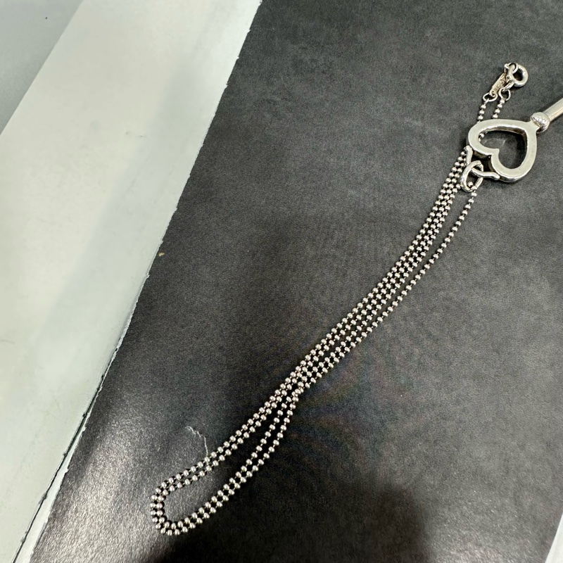 Tiffany & co 愛心鑰匙項鍊 925銀-9