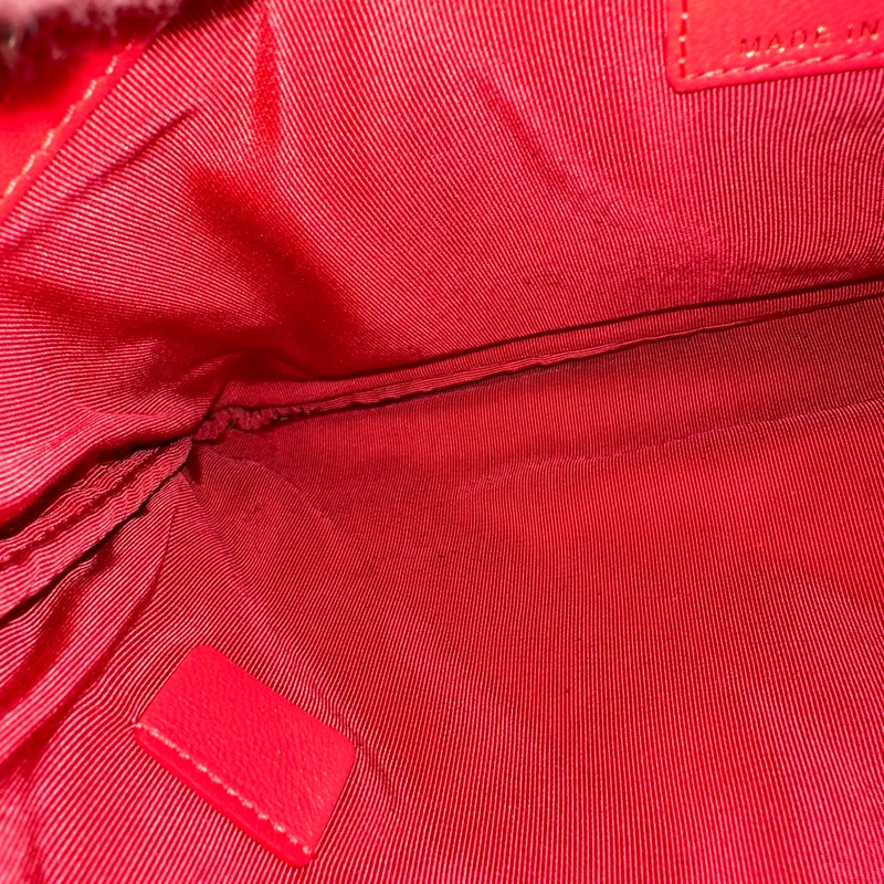 chanel A82045 蜜桃色羊皮金釦 手拿包-31