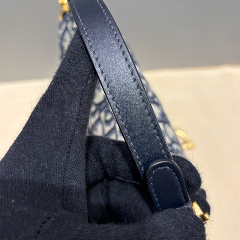 Dior 藍色小馬鞍包-1