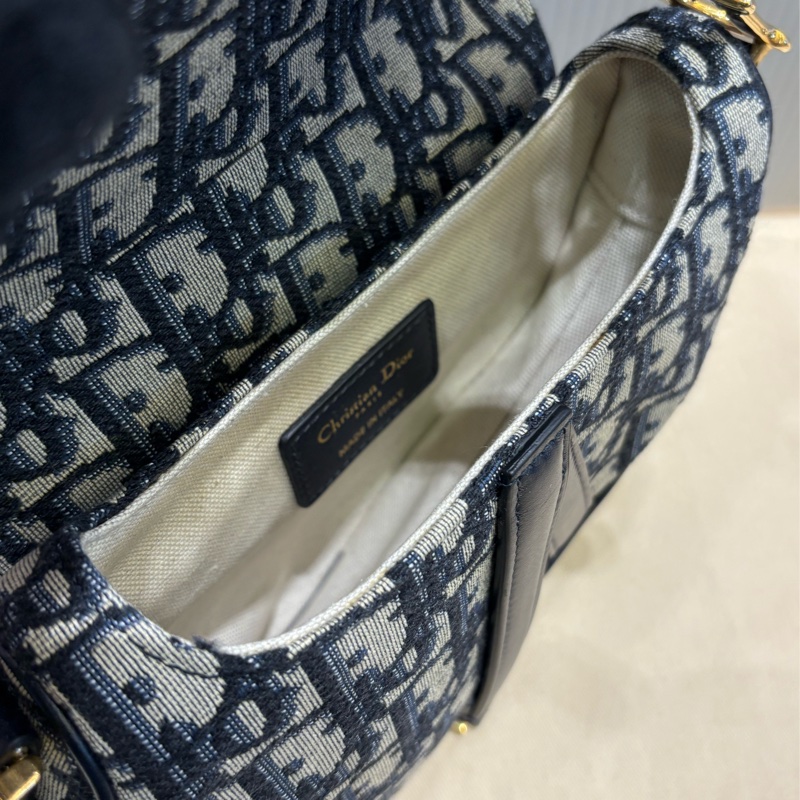 Dior 藍色小馬鞍包-2