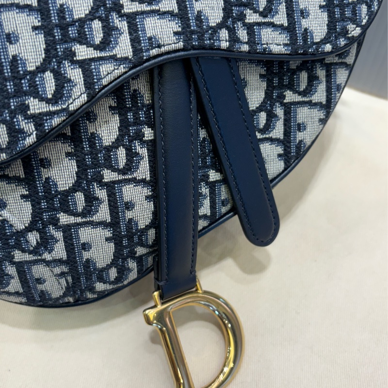 Dior 藍色小馬鞍包-3