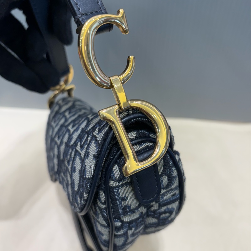 Dior 藍色小馬鞍包-4