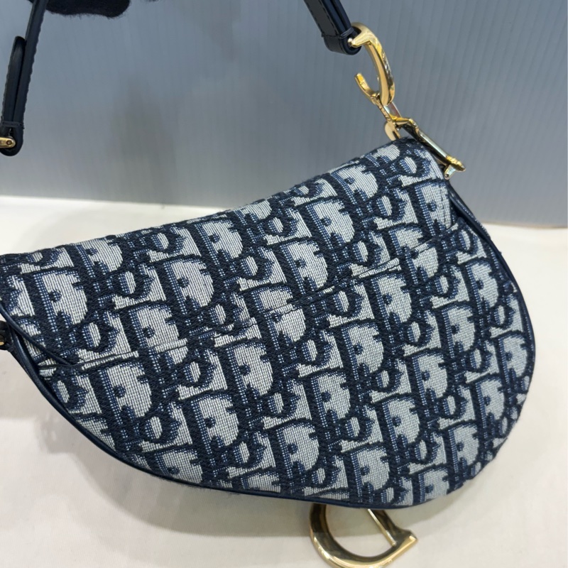 Dior 藍色小馬鞍包-6