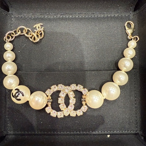 Chanel 雙鑽珠珠手鍊