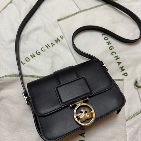 Longchamp BOX-TROT 斜揹袋 黑色S