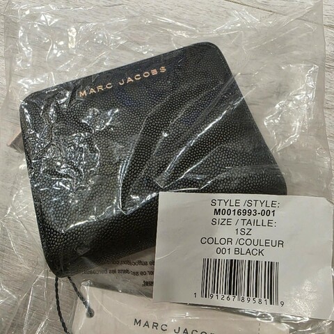 Marc Jacob's 魚子醬 短夾 黑色 全新 未拆封