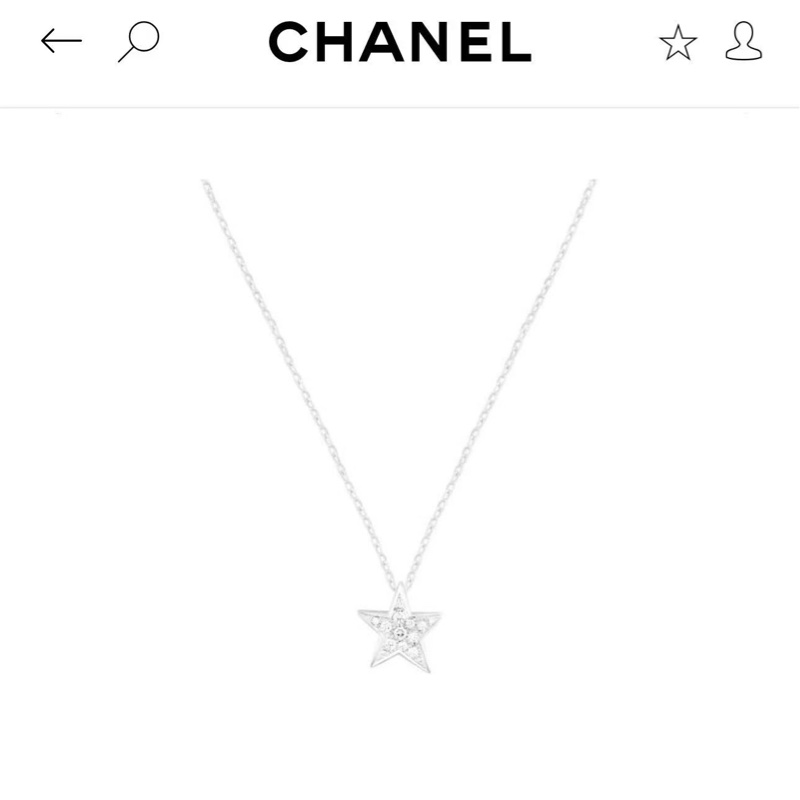 CHANEL白金满钻中号星星吊坠-6