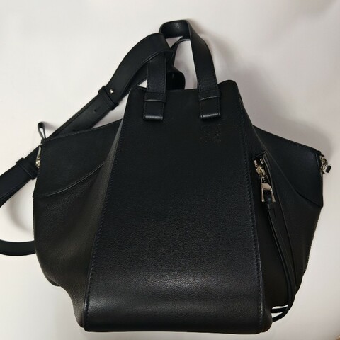 Loewe Small Hammock bag 黑色牛皮 皮革 小號 吊床包 肩背 斜背 手挽 3用包