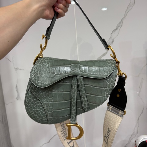 dior馬鞍包鱷魚皮閒置品