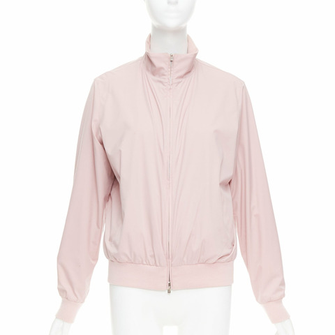 LORO PIANA Green Storm System Windjersey pink reversible bomber M