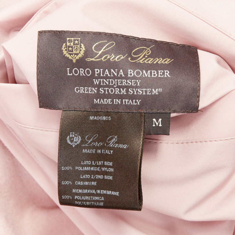 LORO PIANA Green Storm System Windjersey pink reversible bomber M-8