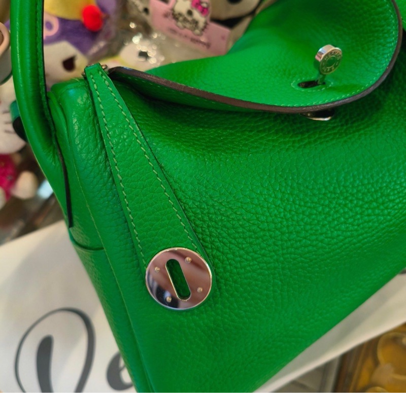 Hermes💚Lindy 26💚竹子綠色銀扣🌟99新🌈已Hold🌟-2