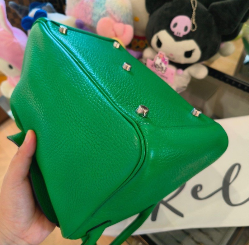 Hermes💚Lindy 26💚竹子綠色銀扣🌟99新🌈已Hold🌟-5