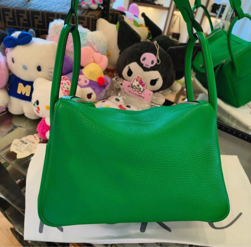 Hermes💚Lindy 26💚竹子綠色銀扣🌟99新🌈已Hold🌟-7