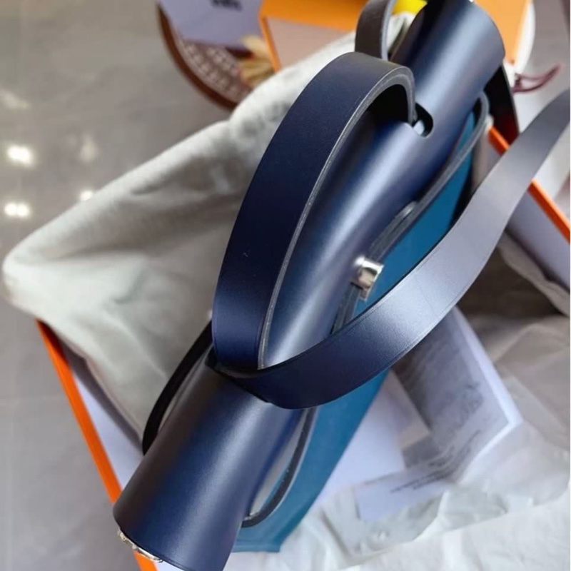 Hermes🌈Herbag 31🧡深海藍拼靛藍色銀扣🧡🌟全套有單🌈閑置未使用🌟Full Set🌟-1