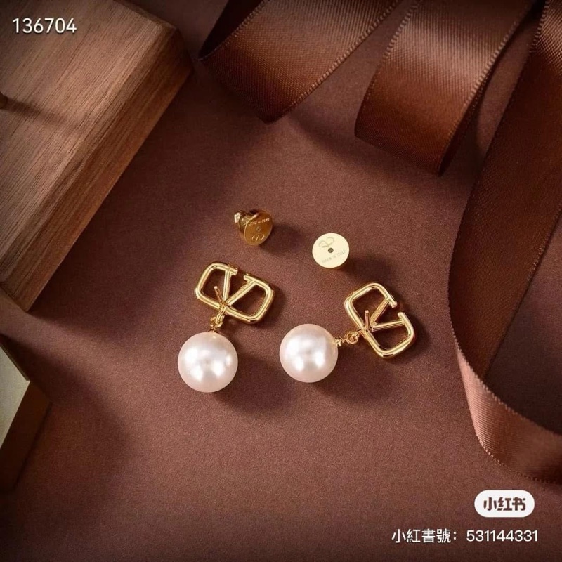 Valentino Garavani Vlogo 珍珠耳針環-2