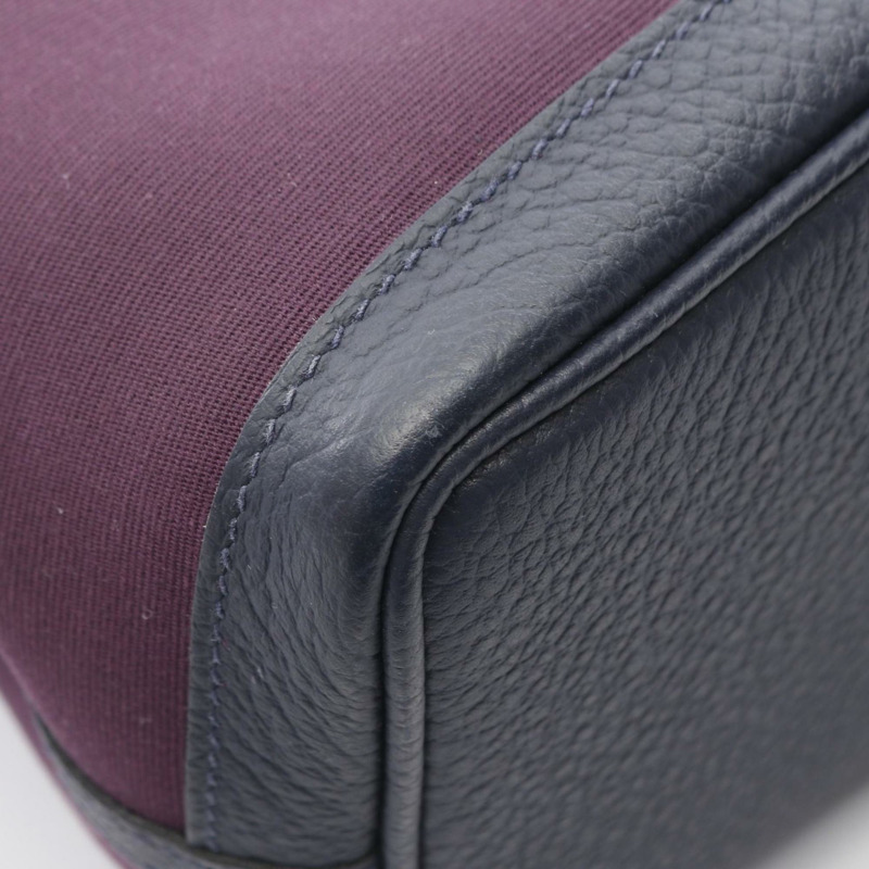愛馬仕 HERMES Garden TPM 手提包 皮革 Negonda Toile Officier 女包 紫色 Navy-6