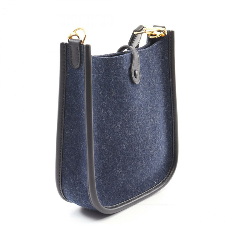 愛馬仕 HERMES Evelyn TPM Amazon 肩背包 皮革 Felt Swift 女款包 海軍藍 黑色-2