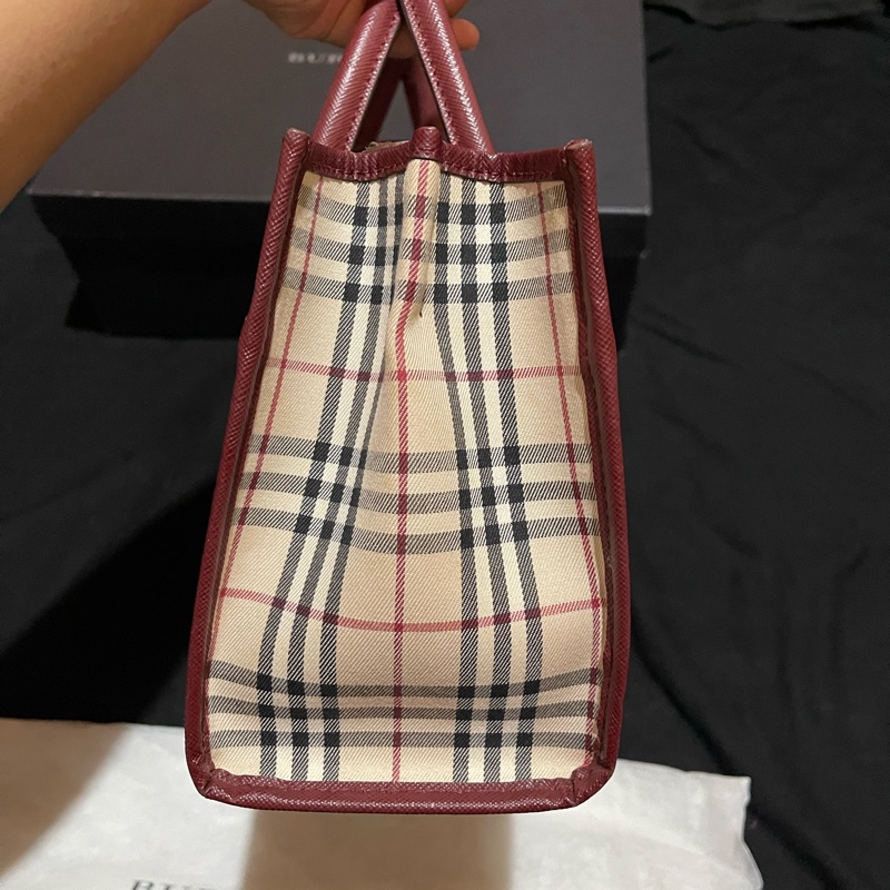 Burberry經典格紋手提包-36