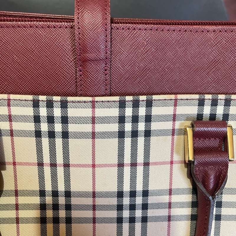 Burberry經典格紋手提包-64