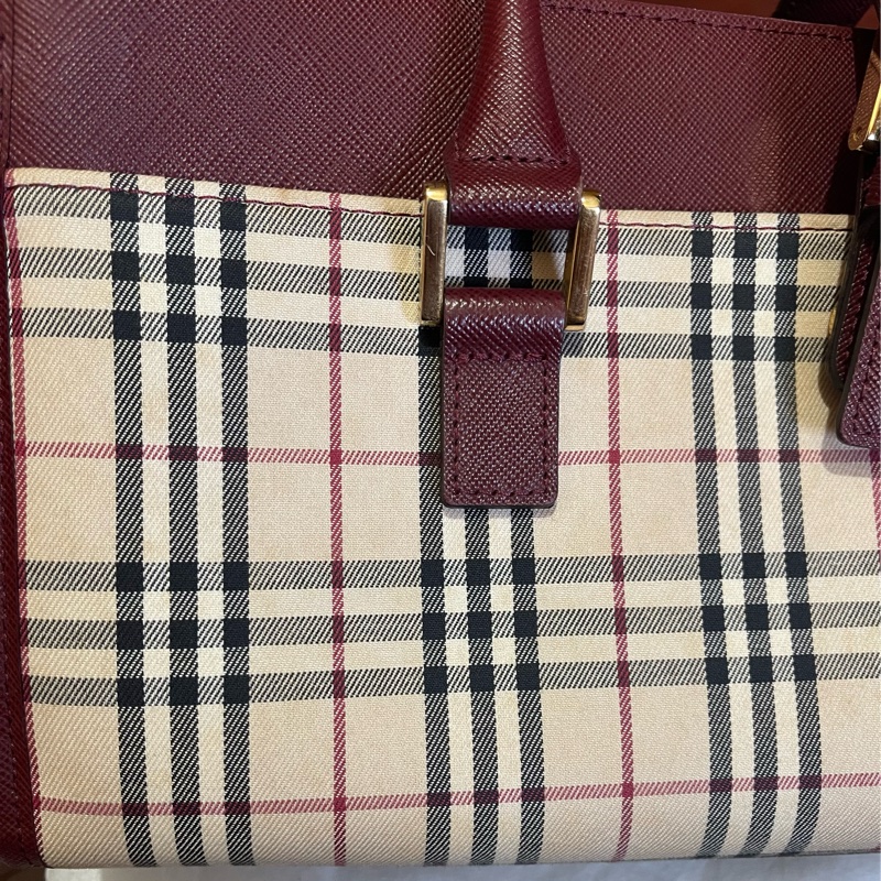 Burberry經典格紋手提包-66