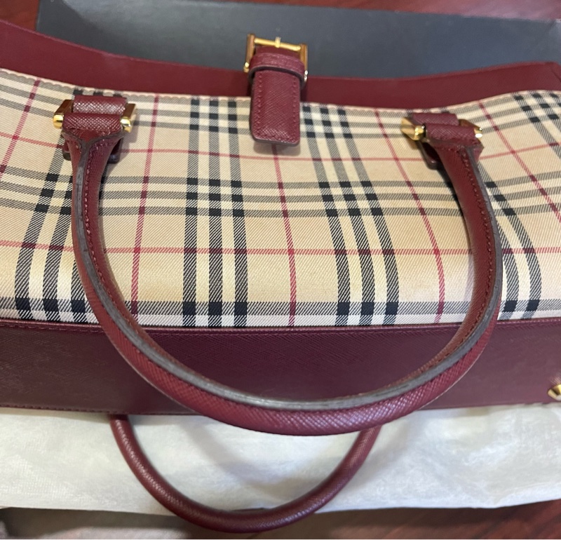 Burberry經典格紋手提包-44