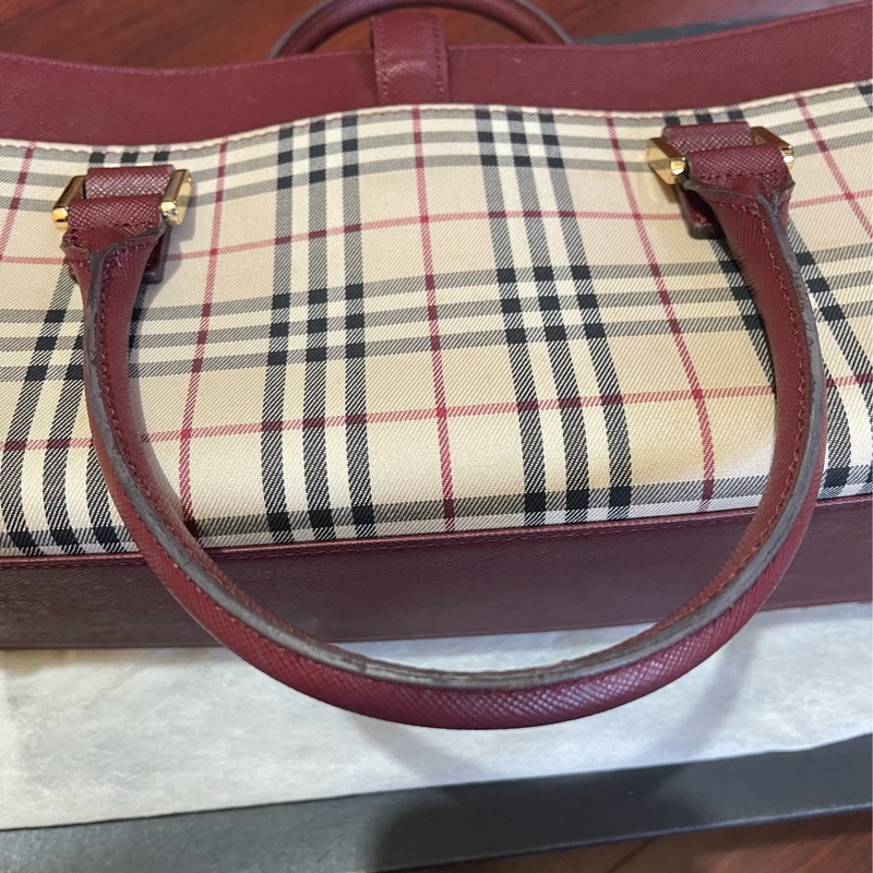 Burberry經典格紋手提包-45