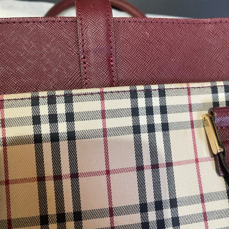 Burberry經典格紋手提包-46