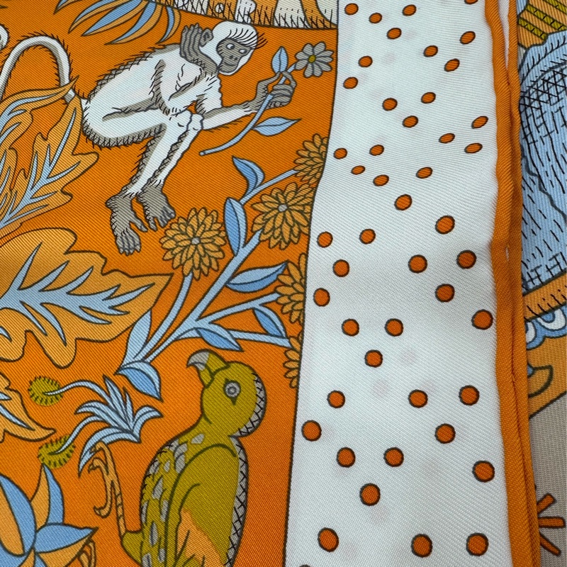 #Hermes/愛馬仕 愛馬仕90絲巾“時代新聲”閒置90×90cm-1