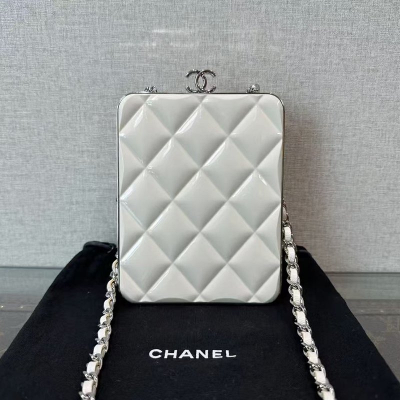 CHANEL 22C白銀雙面肩背斜背包 10*12*4 98新配件塵袋保卡-5