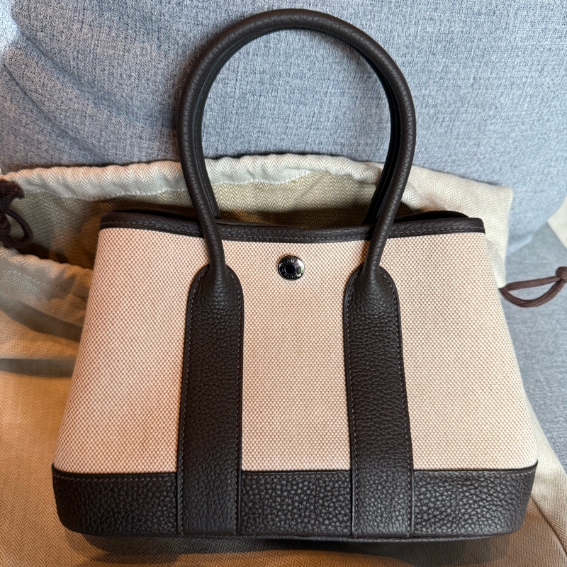 💖Hermes mini Garden Party 23💖 烏木色 K刻 全新全配-0