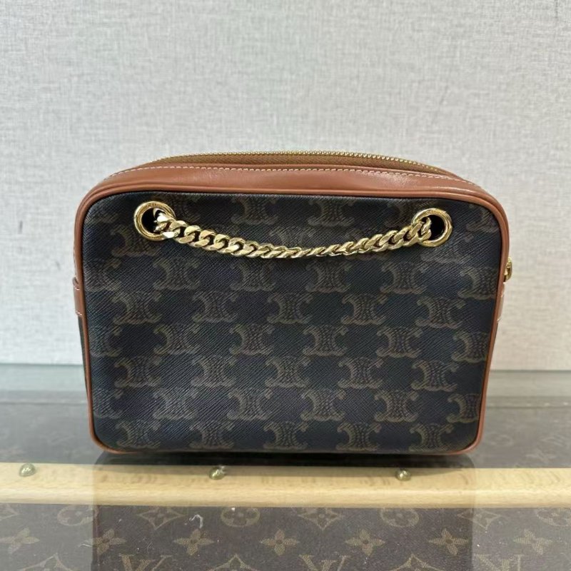 CELINE patapans金扣相機肩背斜背包 20.5*16*4.5 99新配件塵袋-5