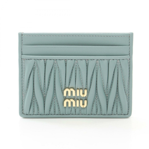 Miu Miu MATELASSE 卡夾 5MC076AFPPF0035 皮革 綠色 全新 女款