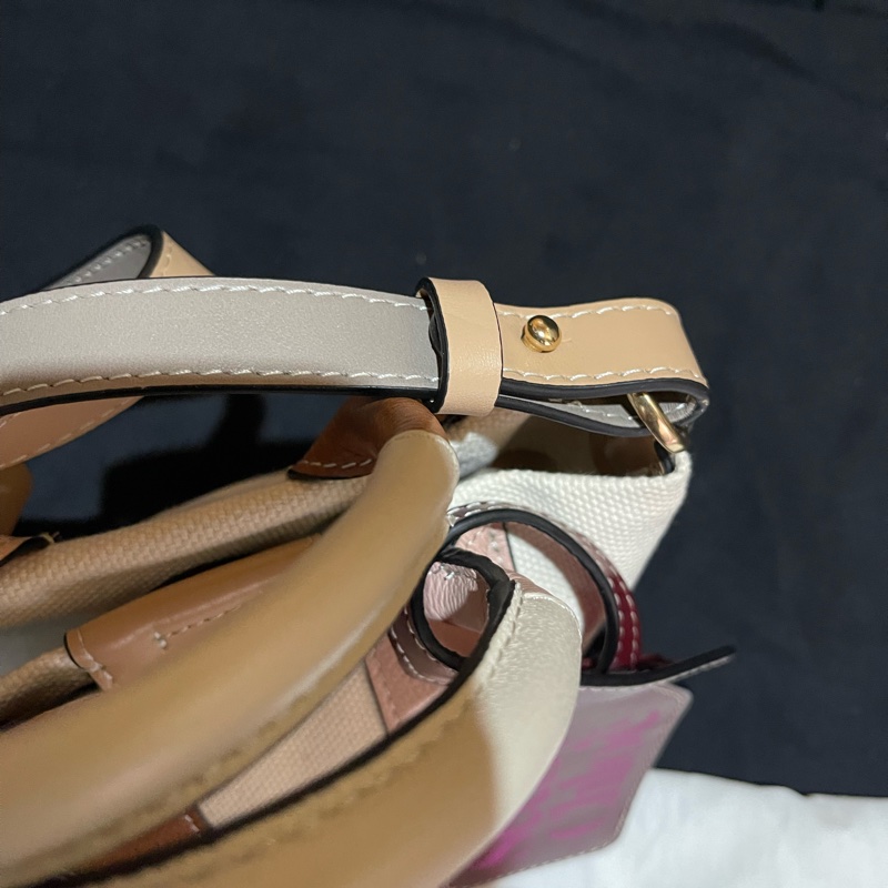 See By Chloe帆布拼接皮革手提側背包-23