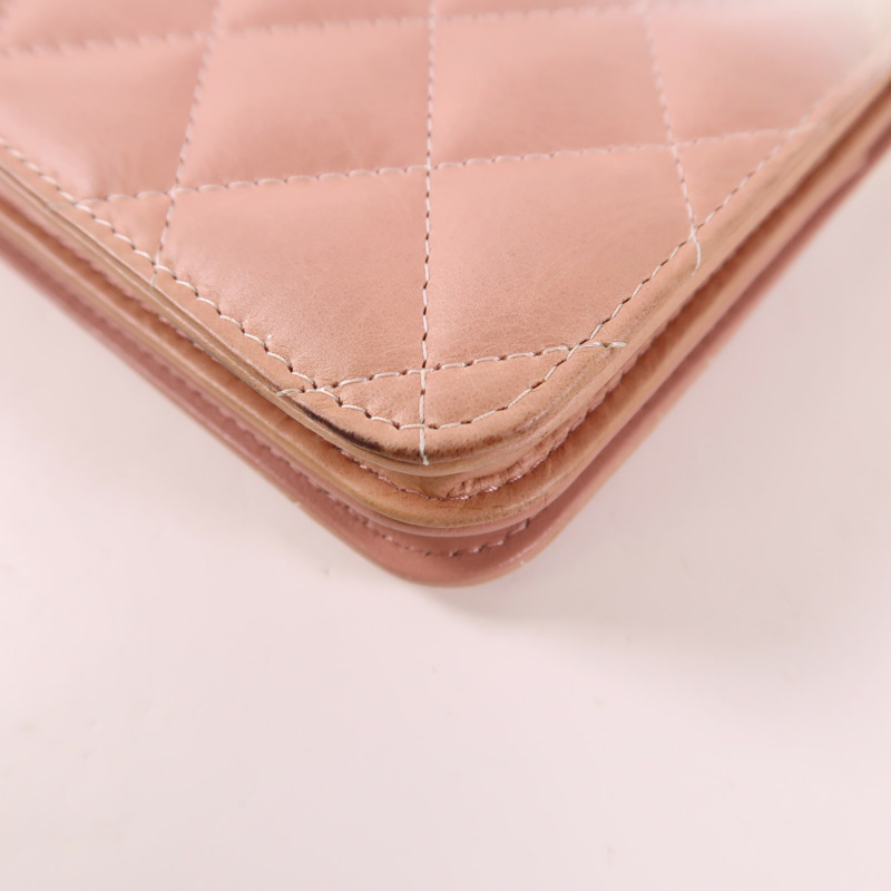 CHANEL 漆皮皮革/牛皮皮革WOC Wallet On Chain銀扣鏈帶肩背袋-13