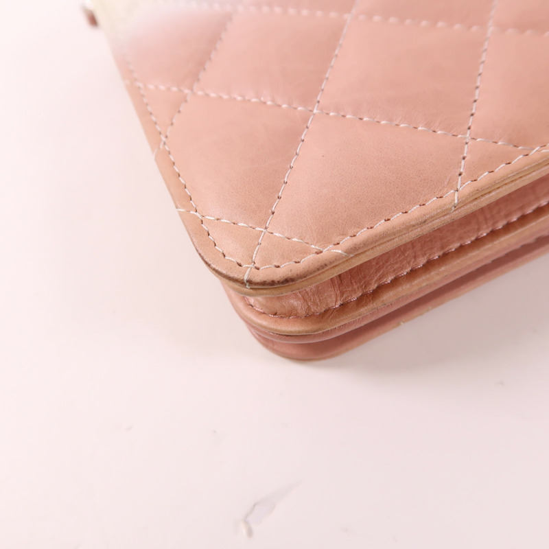 CHANEL 漆皮皮革/牛皮皮革WOC Wallet On Chain銀扣鏈帶肩背袋-14