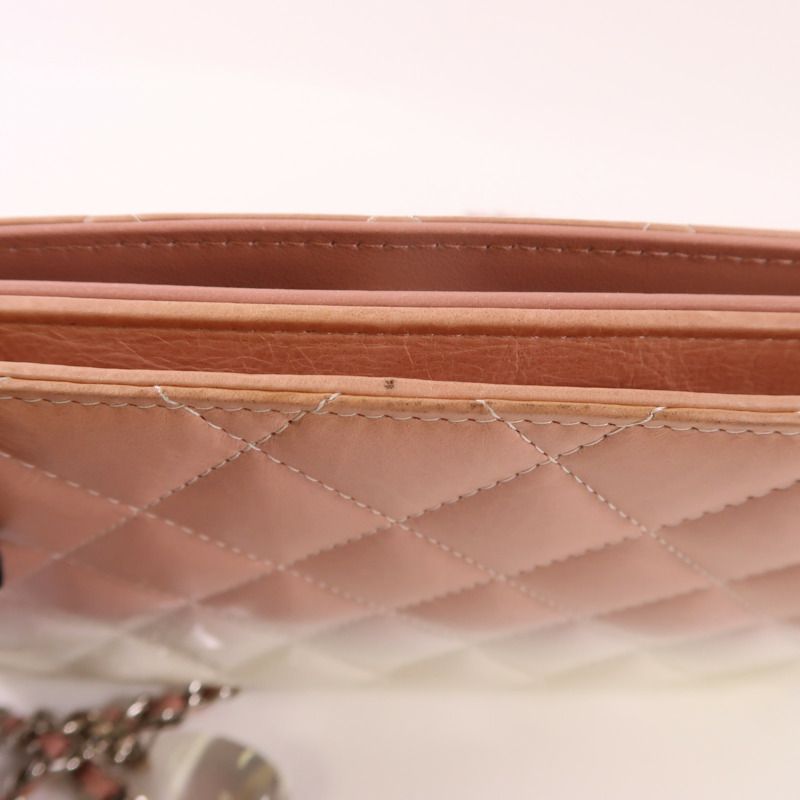 CHANEL 漆皮皮革/牛皮皮革WOC Wallet On Chain銀扣鏈帶肩背袋-18