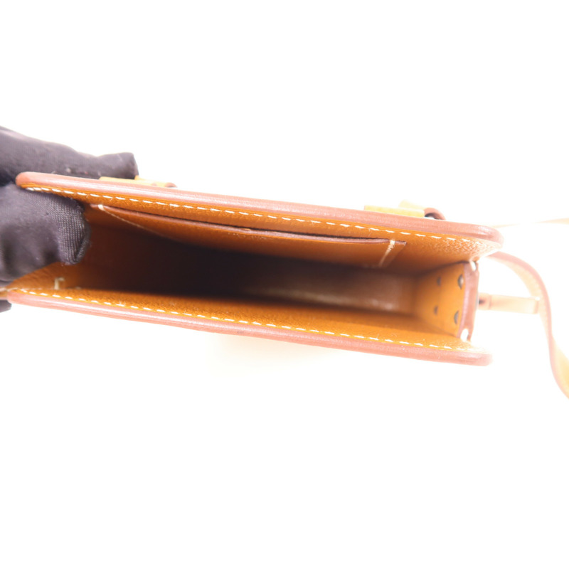 HERMES 【激減優惠】Epsom皮革Hac A Box Phone Case銀扣肩背袋Gold-5