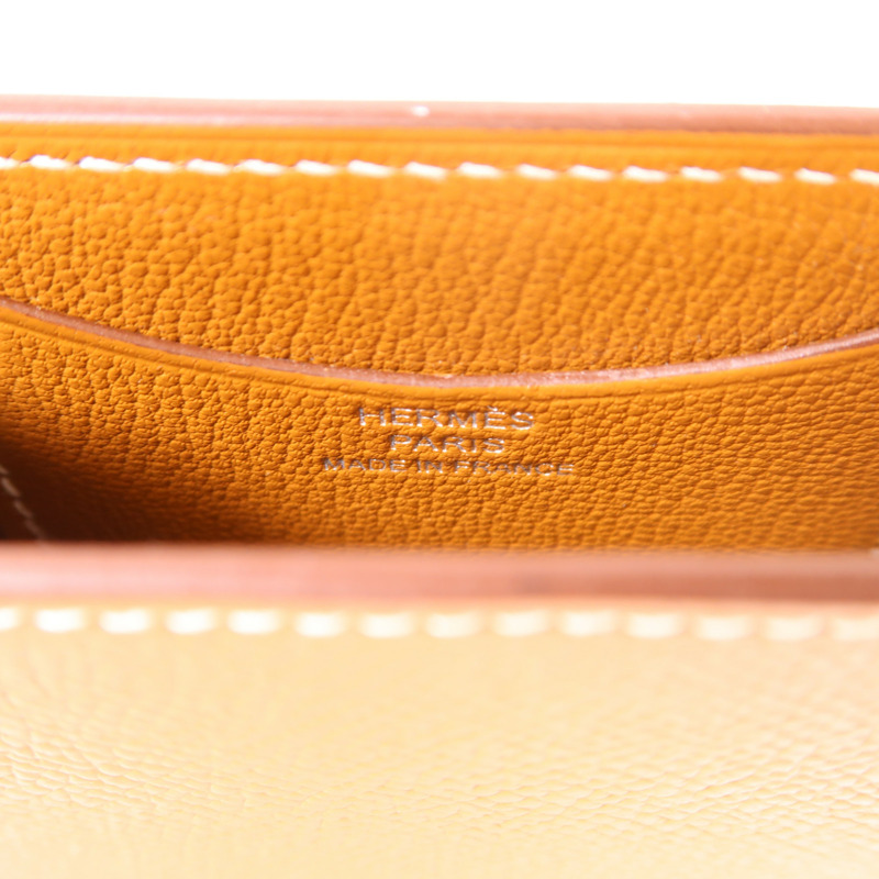 HERMES 【激減優惠】Epsom皮革Hac A Box Phone Case銀扣肩背袋Gold-6