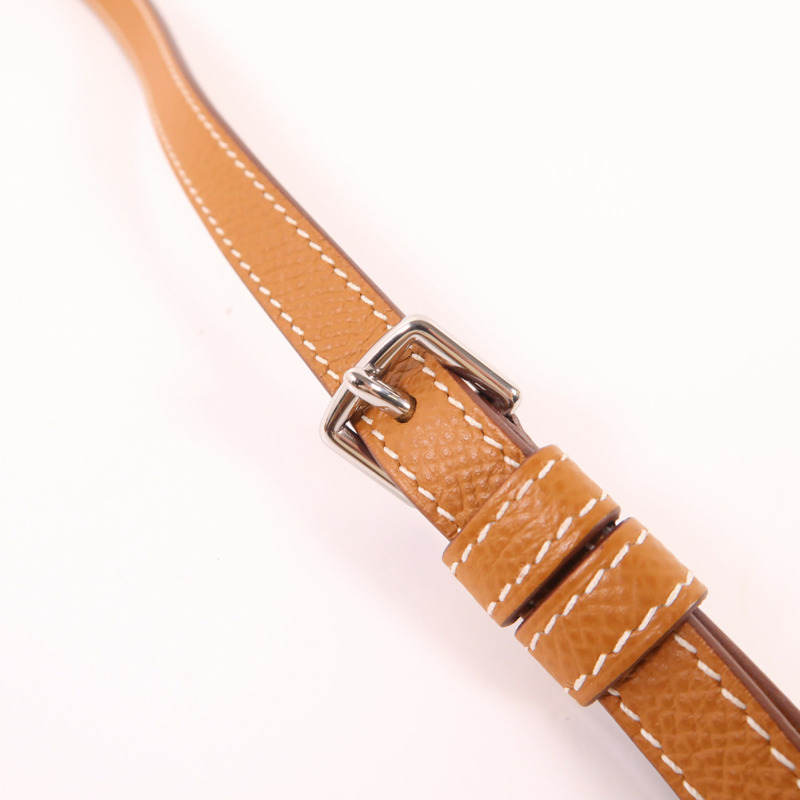 HERMES 【激減優惠】Epsom皮革Hac A Box Phone Case銀扣肩背袋Gold-9