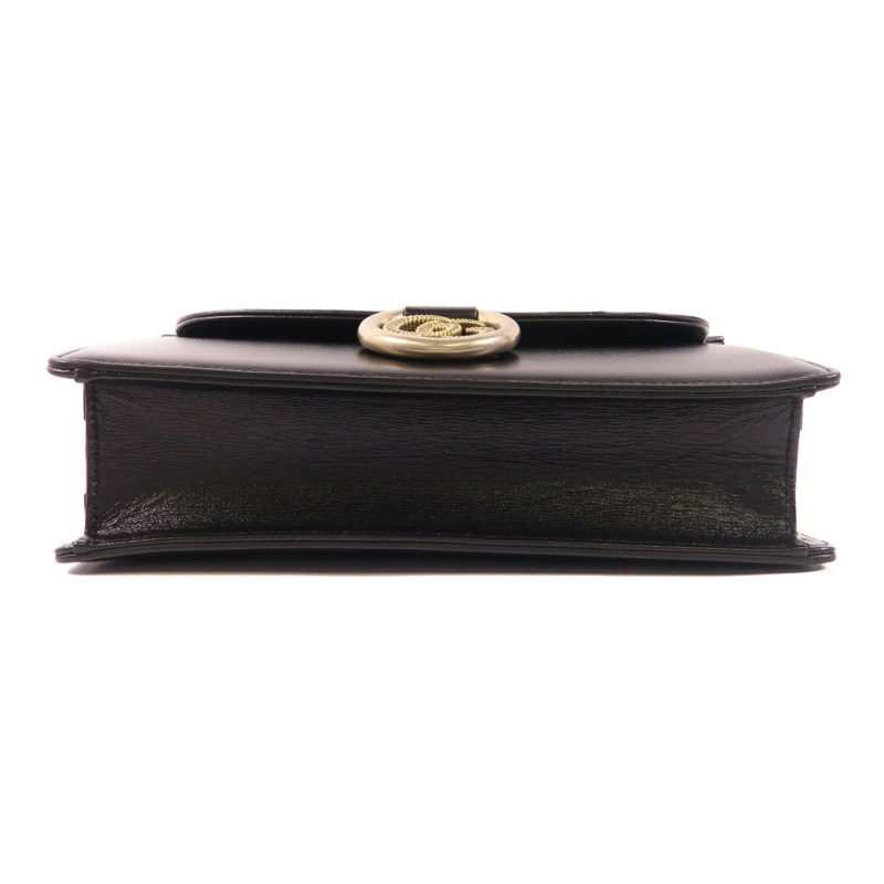 GUCCI 牛皮皮革Shoulder Bag金扣肩背袋-3